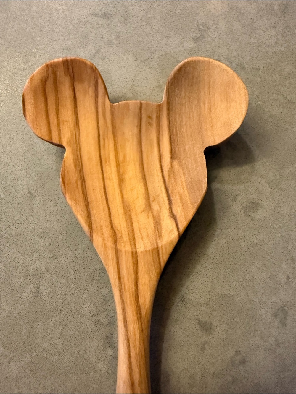 William Sonoma Mickey Mouse Olivewood Wooden Spoon